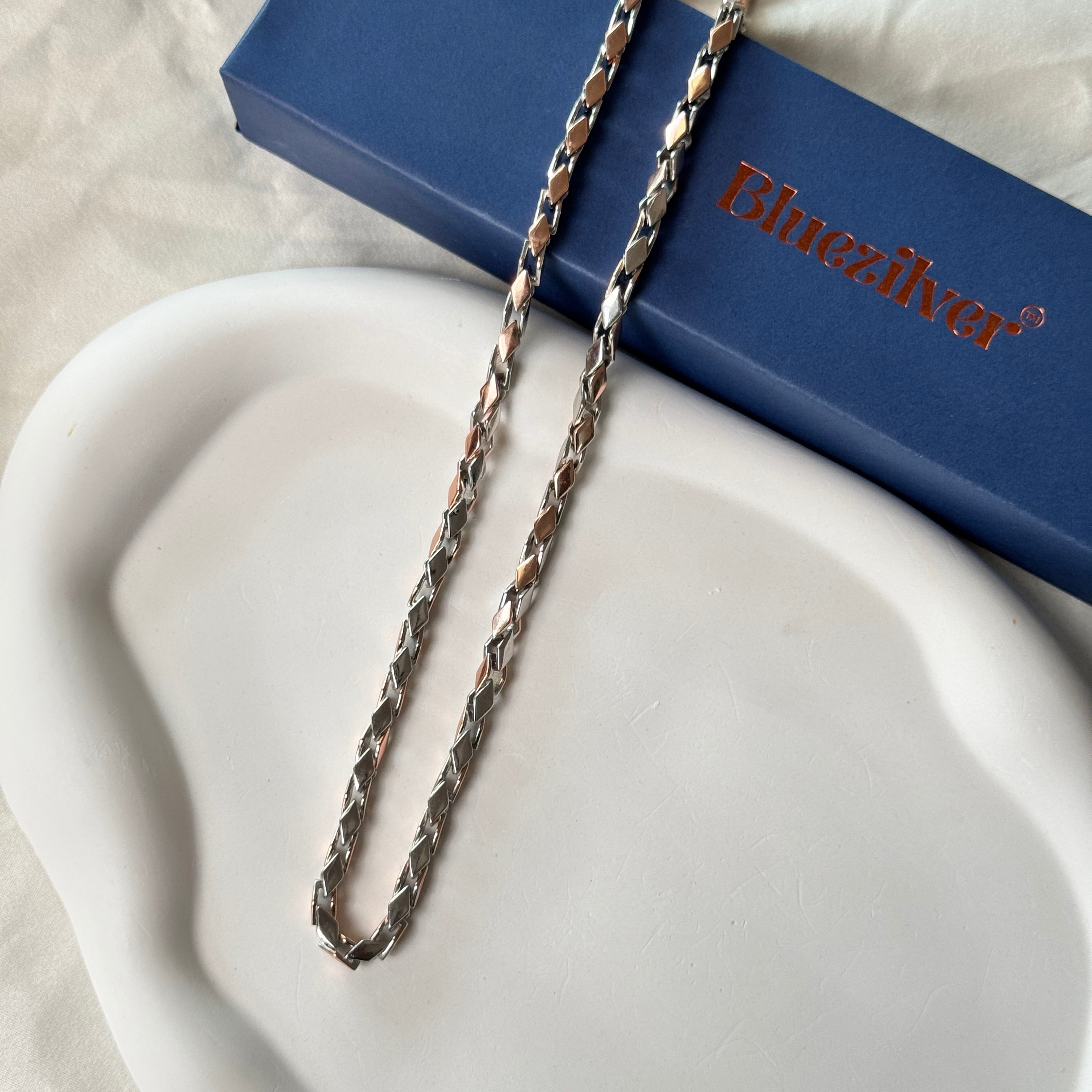925 Silver Dual Tone Choco Chain