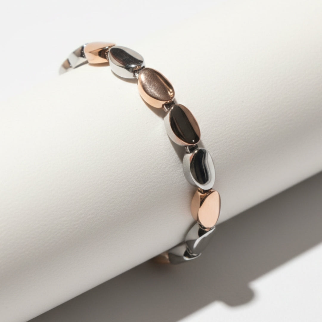 925 Silver Dual-Tone OvalLink Men’s Bracelet