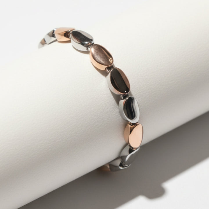 925 Silver Dual-Tone OvalLink Men’s Bracelet