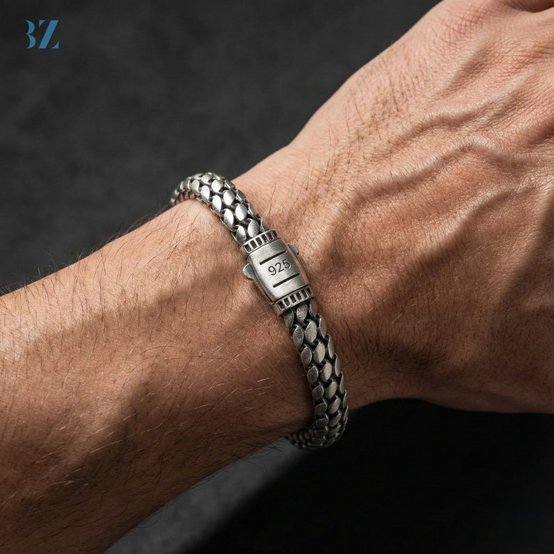 925 Silver Antique WovenCraft Bracelet