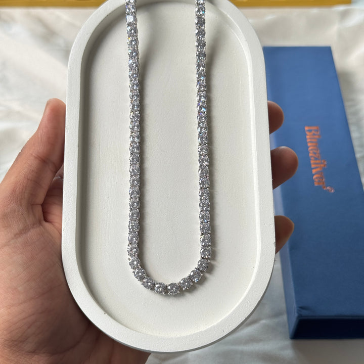 925 Silver Abhishek Sharma Tennis Chain