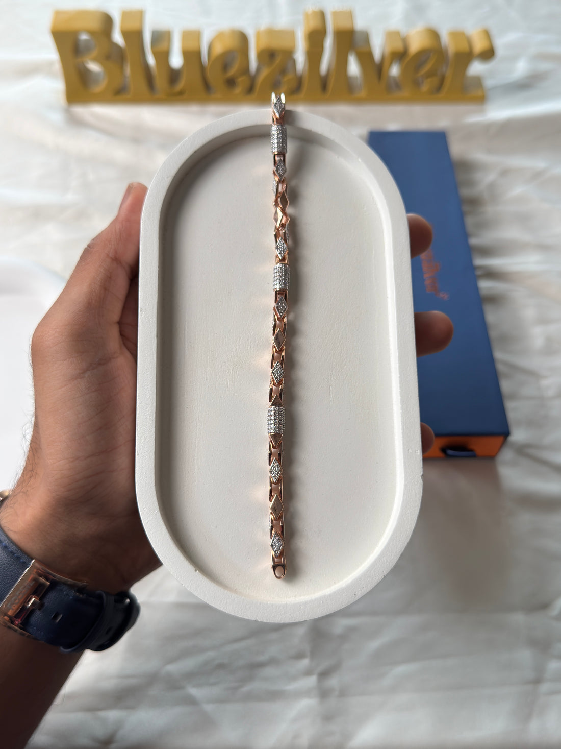 925 Silver Kaju Katali Bracelet