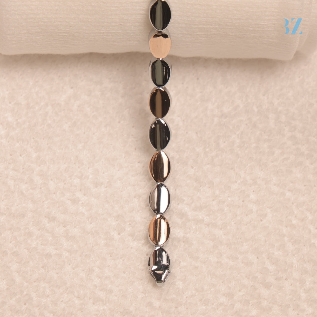 925 Silver Dual-Tone OvalLink Men’s Bracelet