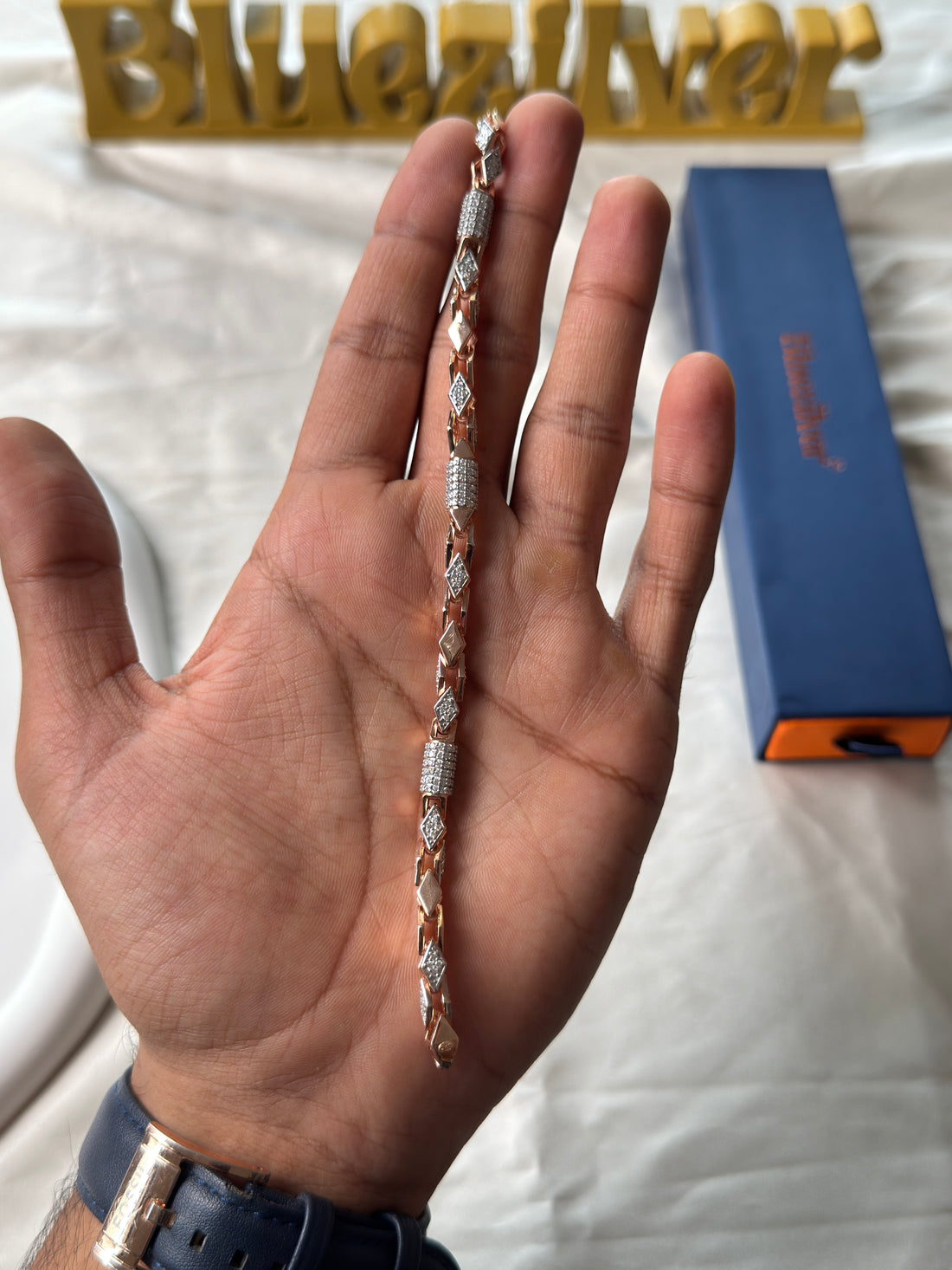 925 Silver Kaju Katali Bracelet