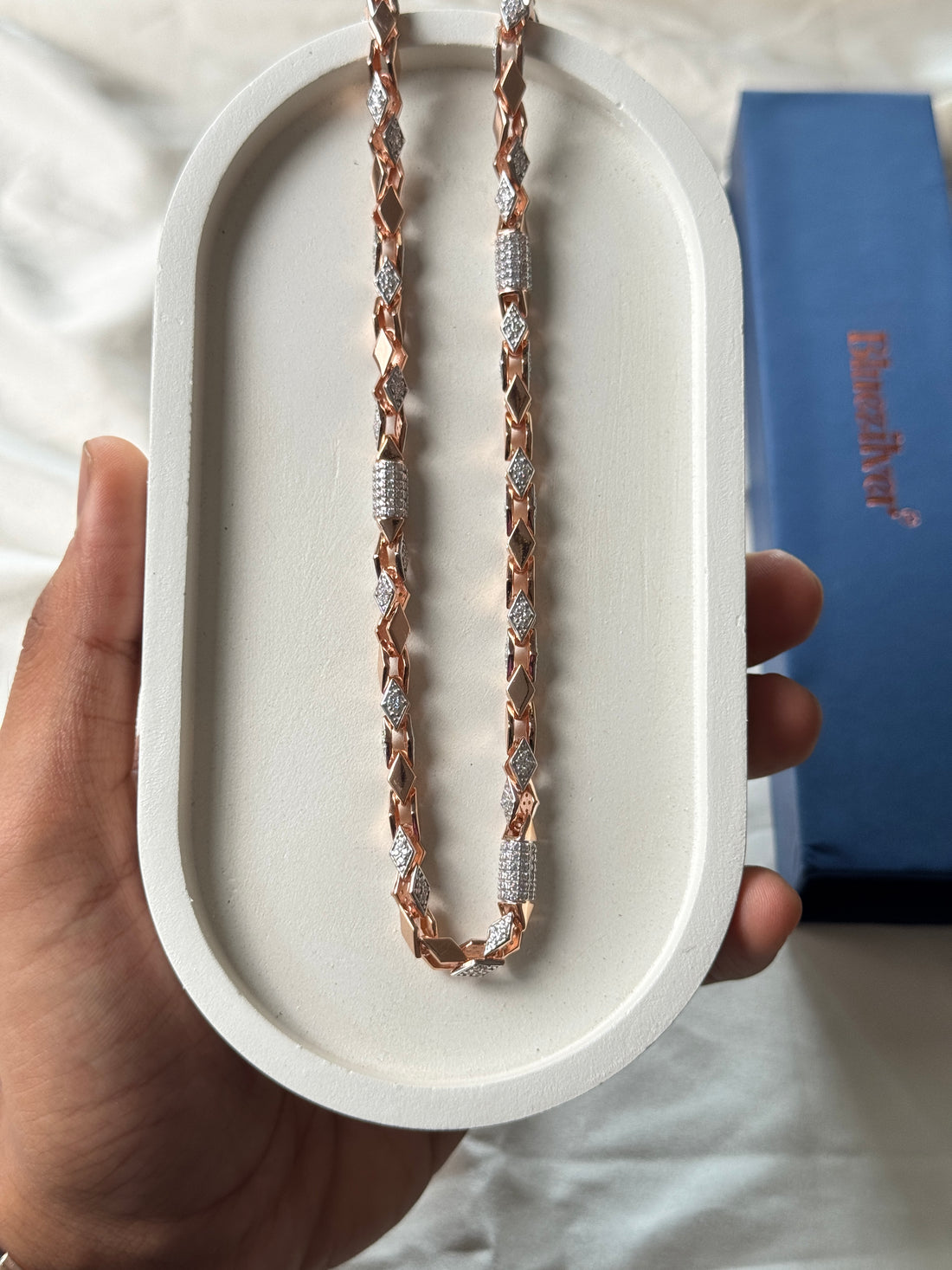 925 Silver Havy Kaju Katali Chain