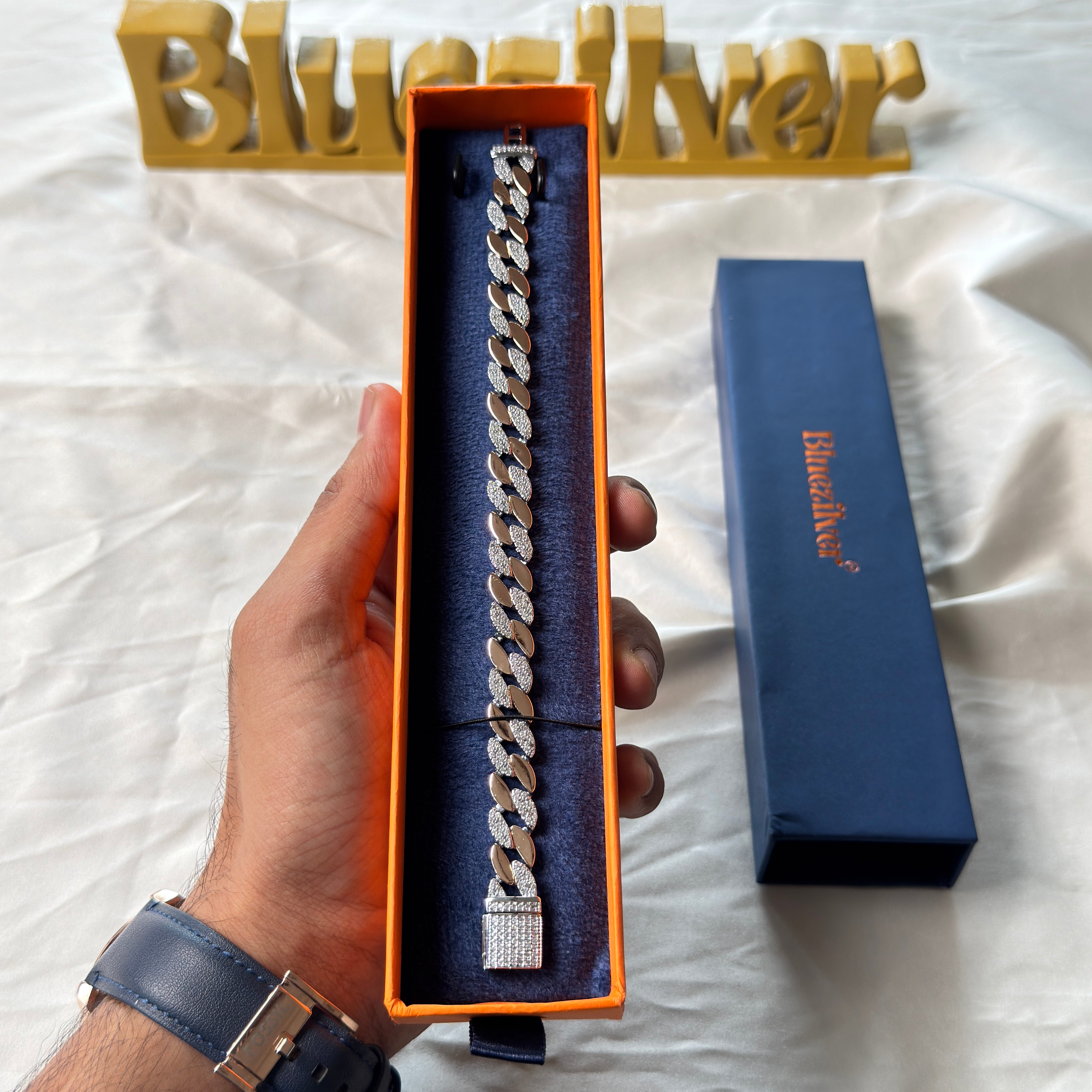 925 Silver Hardrik Pandya Cuban Bracelet