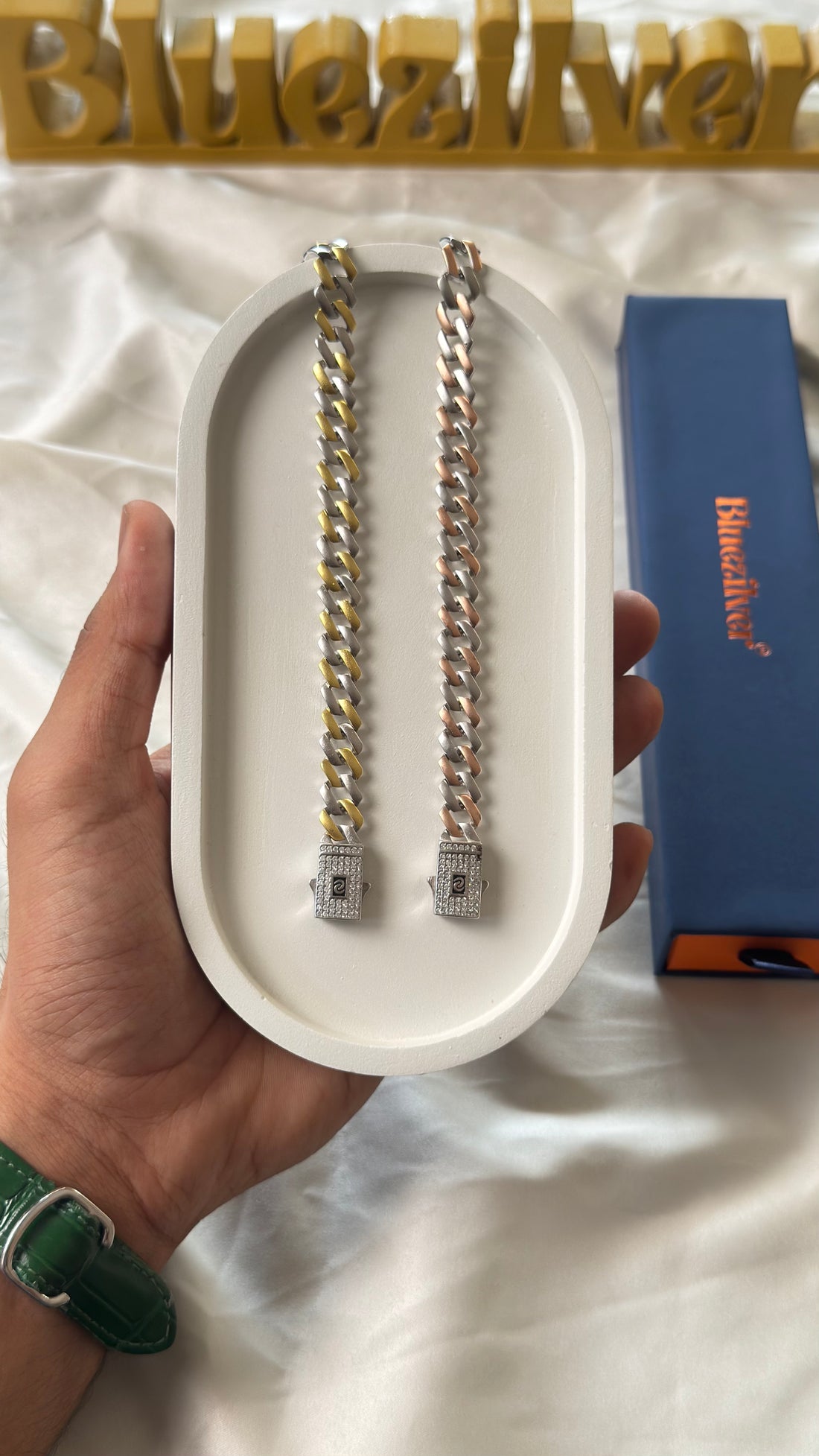 925 Silver Matt Cuban Bracelet For Men