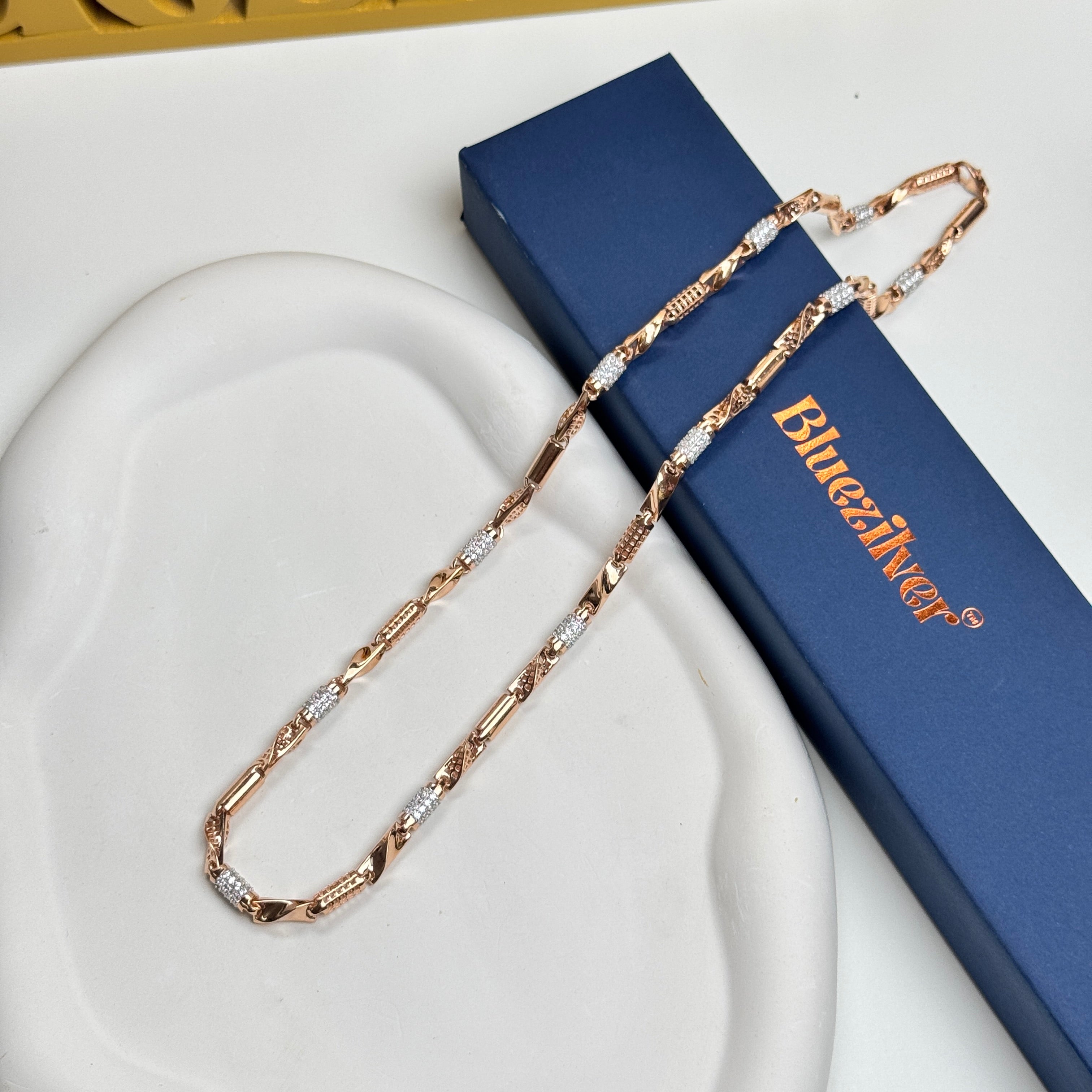 925 Silver RoseGold Luxe Twist chain
