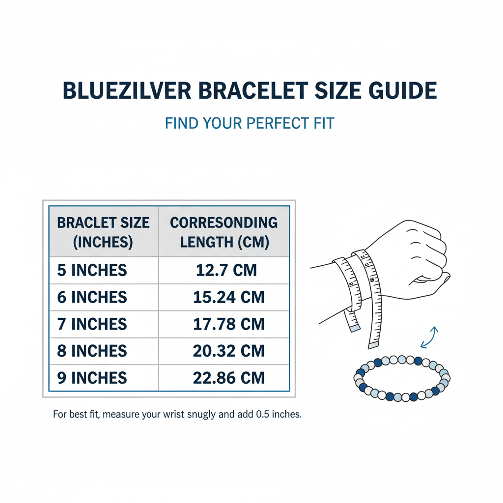 925 Silver Choco Bracelet size chart