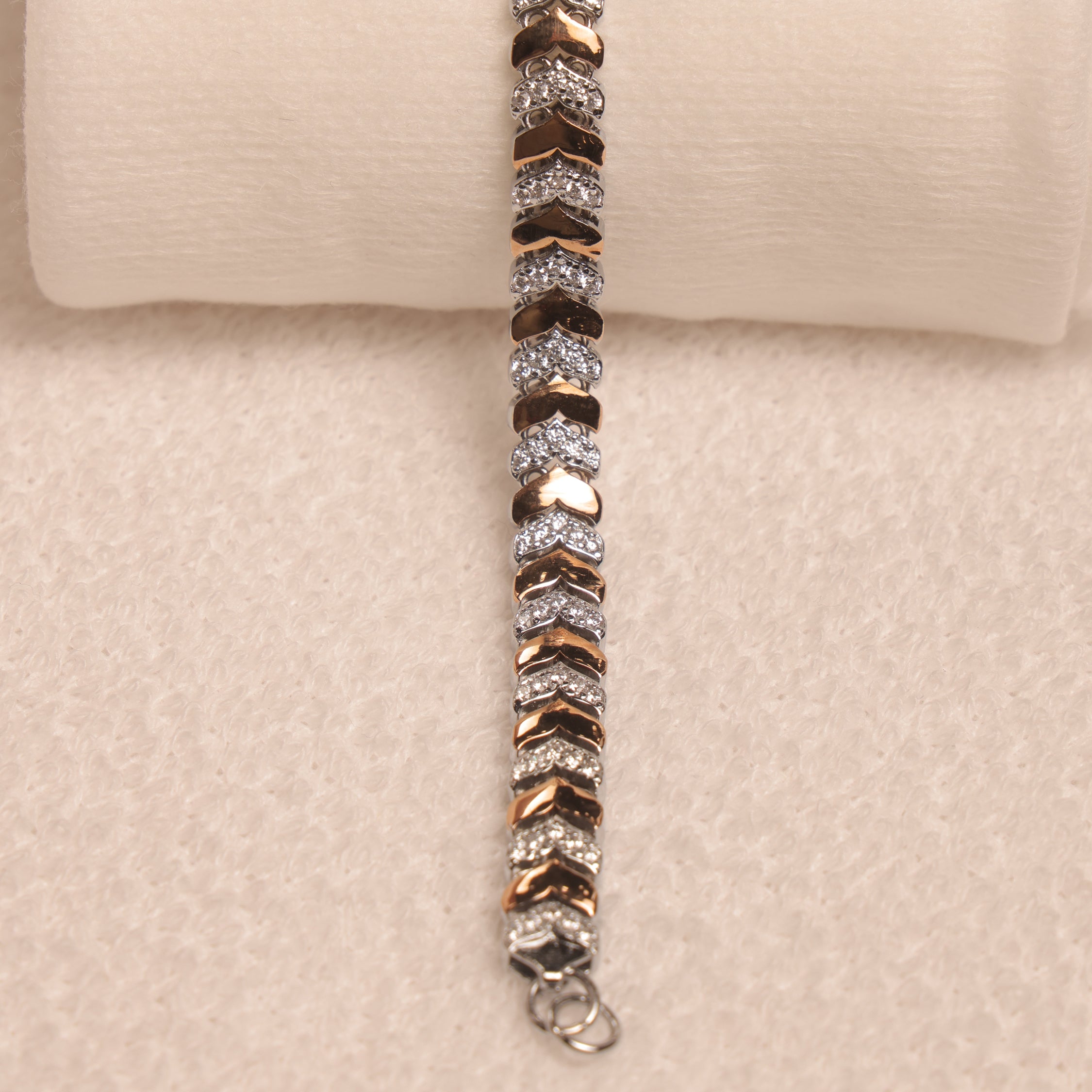 925 Silver Heart Link Bracelet