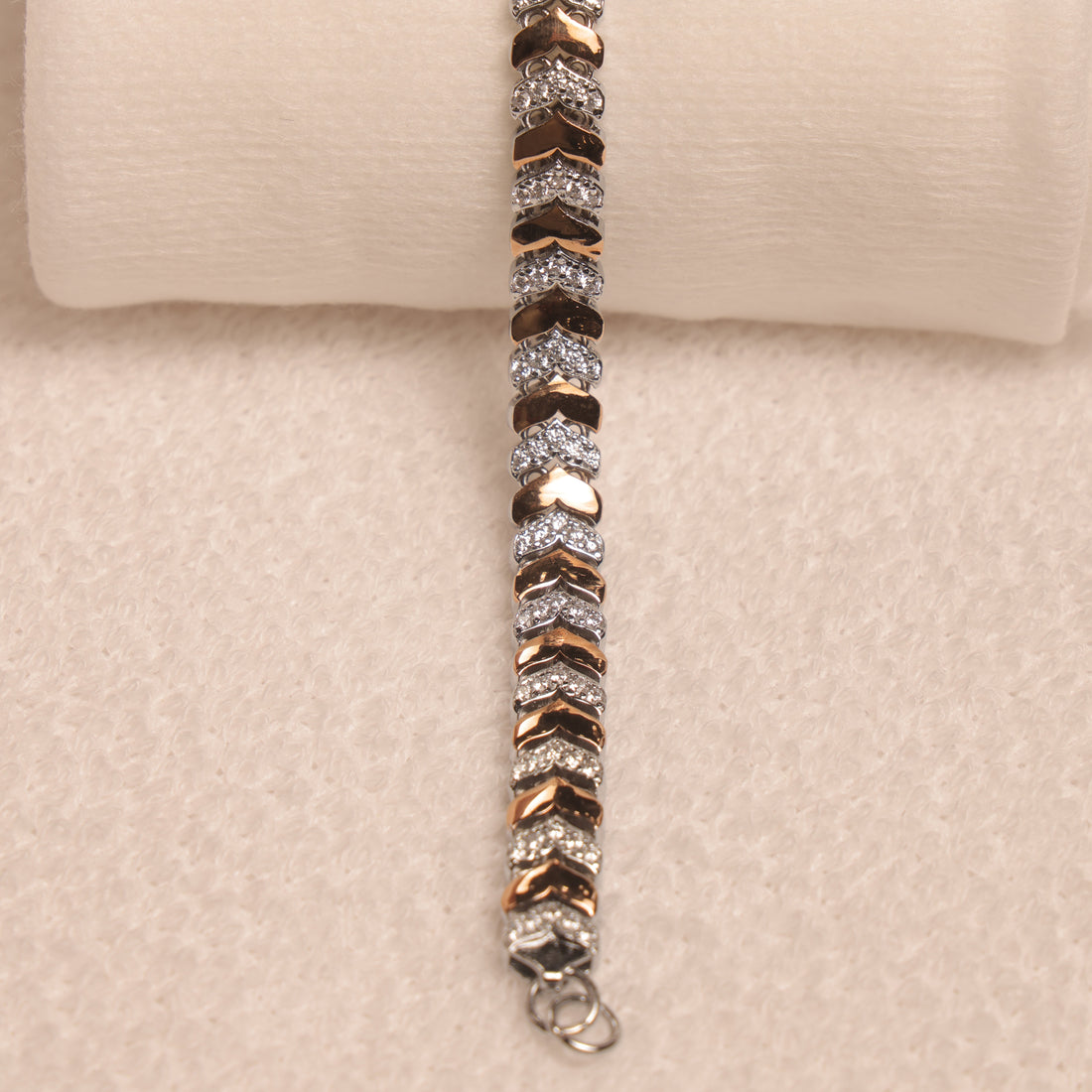 925 Silver Heart Link Bracelet