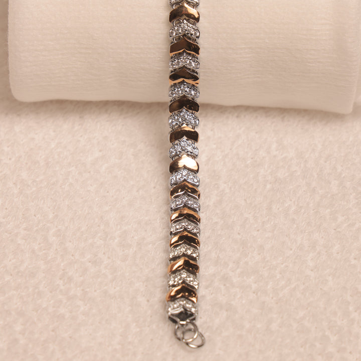 925 Silver Heart Link Bracelet